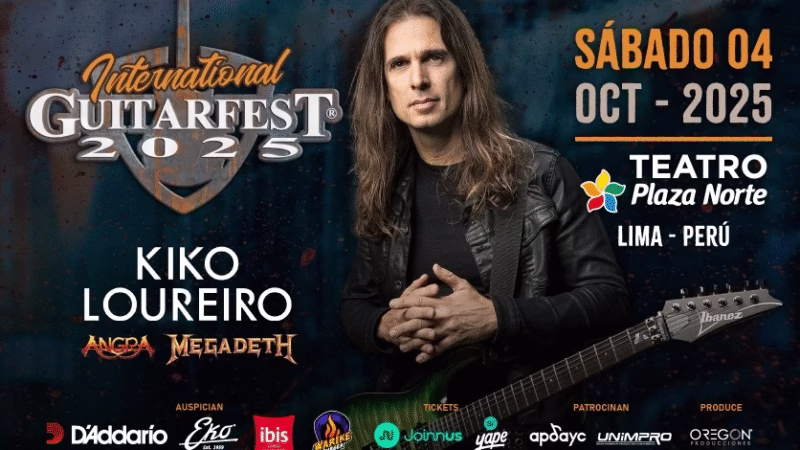 Kiko Loureiro regresa a Lima para la gran final de GuitarFest Perú 2025