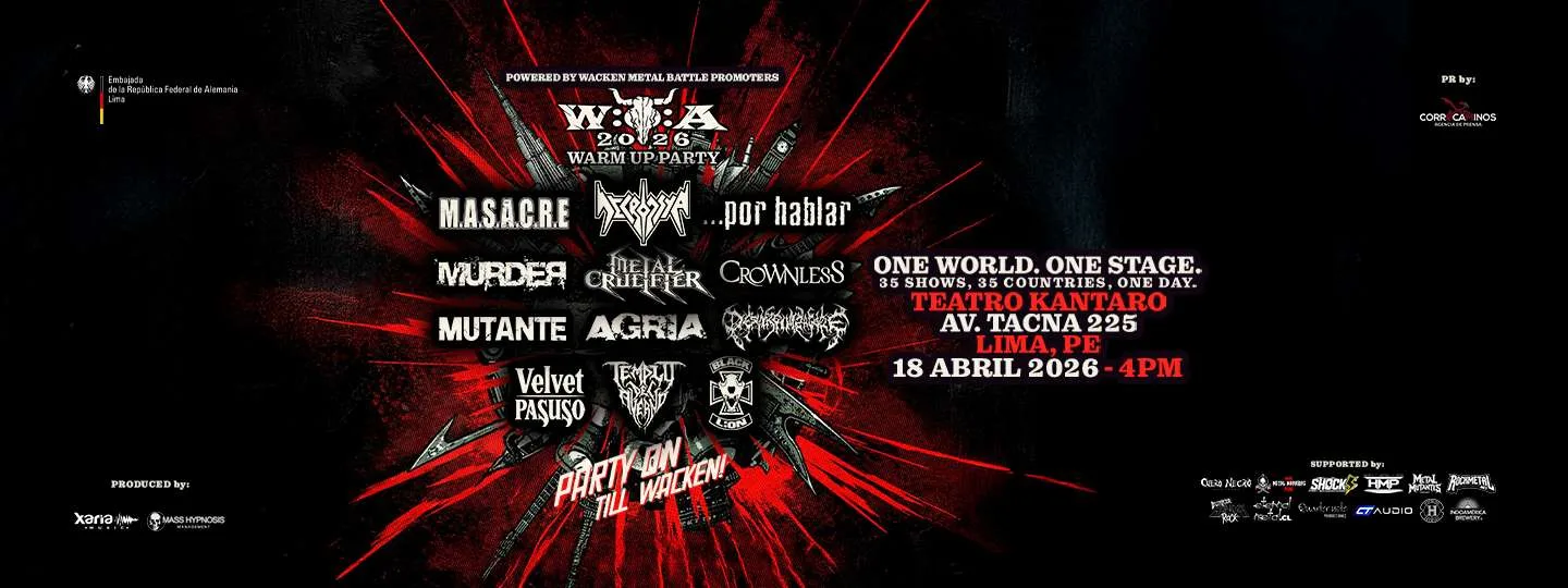 Wacken 2026 Warm Up Party en Lima: bandas, fecha y entradas oficiales