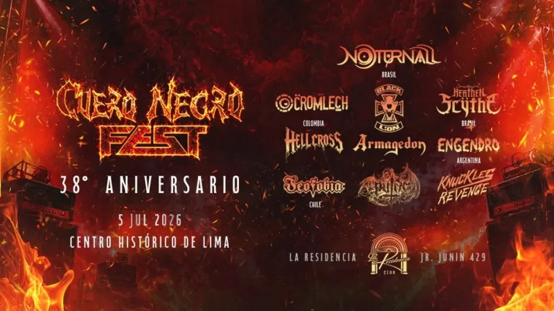 Cuero Negro Fest 2026:  ¡El fuego del metal encenderá Lima!