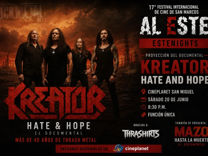 Kreator: Hate and Hope llega al Perú en el AL ESTE Festival de Cine 2026